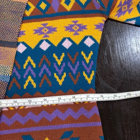 Savanna Jane Boho Western Country Aztec Oversized Cardigan Sweater Size Small - Picture 11 of 12